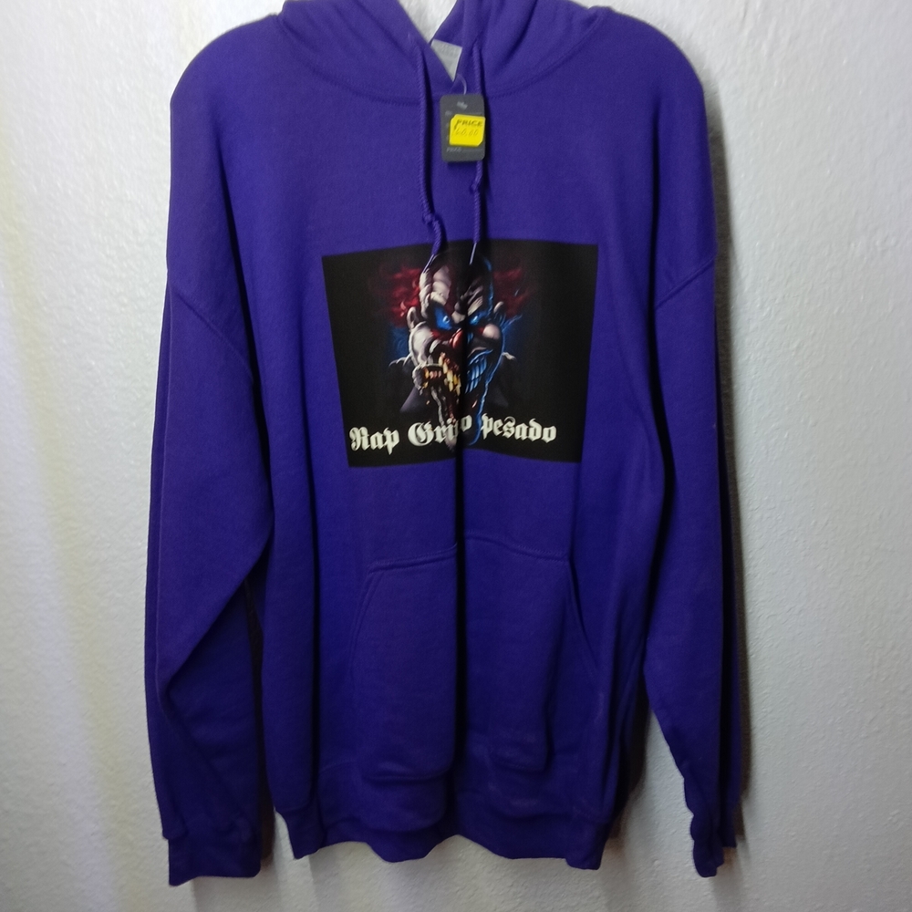 Vibrant Purple Graphic Hoodie